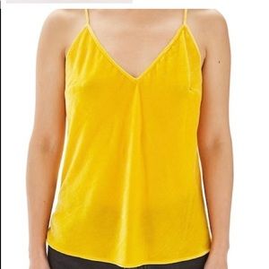 TOPSHOP BOUTIQUE Velvet Silk Tank